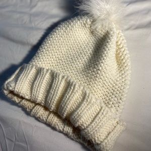 White, Knitted Beanie